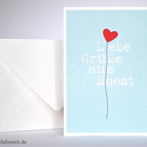 Postkarte Soest, »Heimliche Hauptstadt Westfalens«, Städtegruß für jeden Anlass, liebe Grüße von Herzen