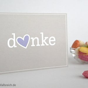 Postkarte Danke, mit Herz, Dankeschön, Hilfe und Unterstützung, Dankbarkeit