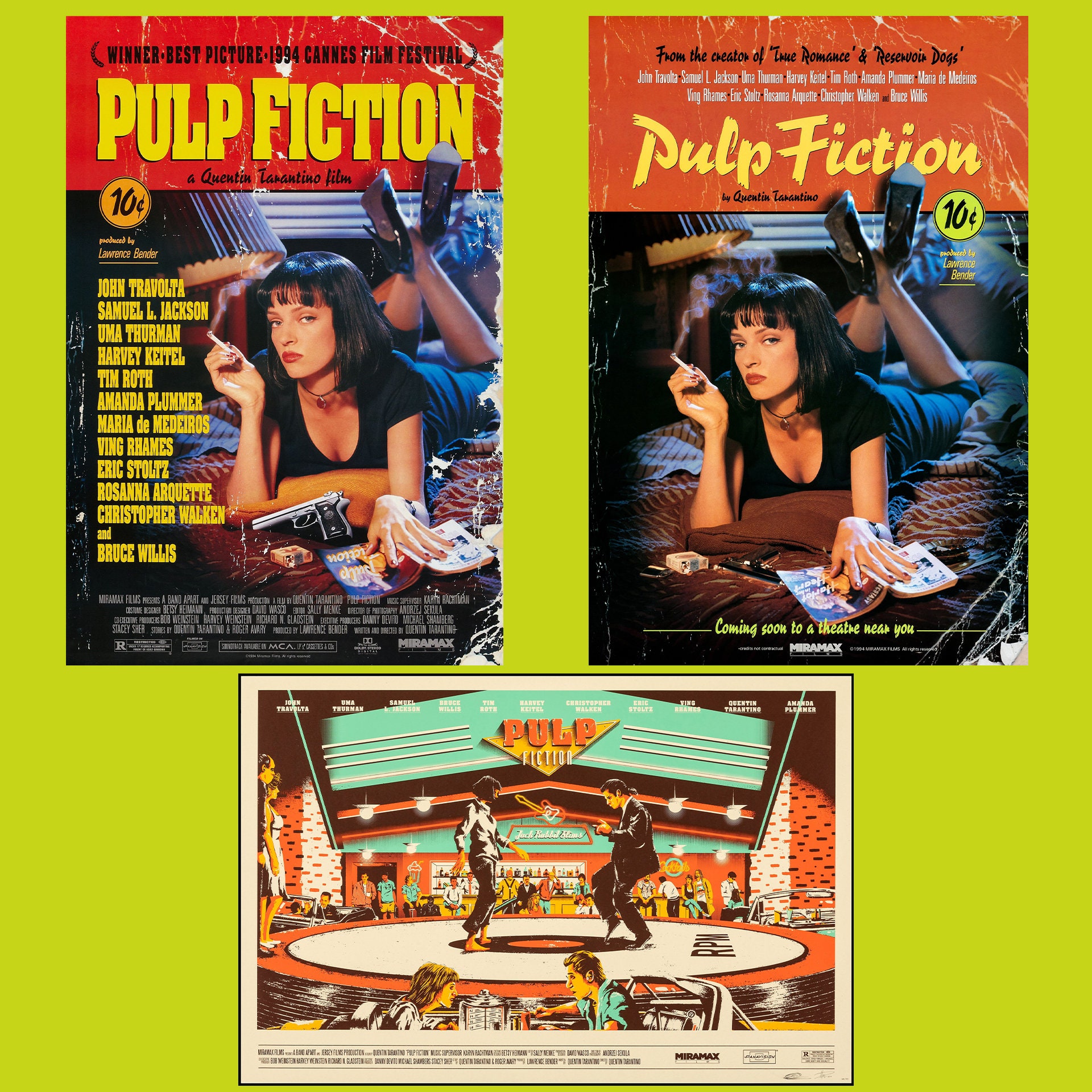Pulp Fiction Movie Posters – Quentin Tarantino Art Prints (digital