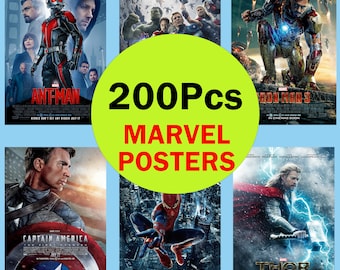 Oltre 200 poster digitali di film Marvel, Avengers, Spider-Man (download digitale)