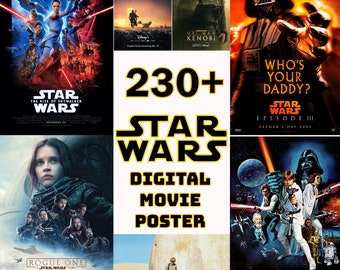 Más de 230 carteles de películas de Star Wars: descarga digital