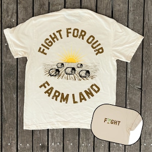Fight for our Farm Land Adult Shirt, Harvest Shirt, Farmers Wife, Gift for Farmer, Country, Small Town Vibes, Men&#39;s Farm Shirt, Western