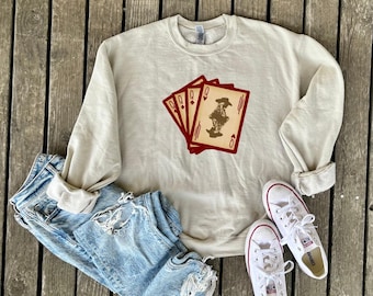 Queen of Hearts Cowgirl Crewneck, Western Graphic Sweatshirt