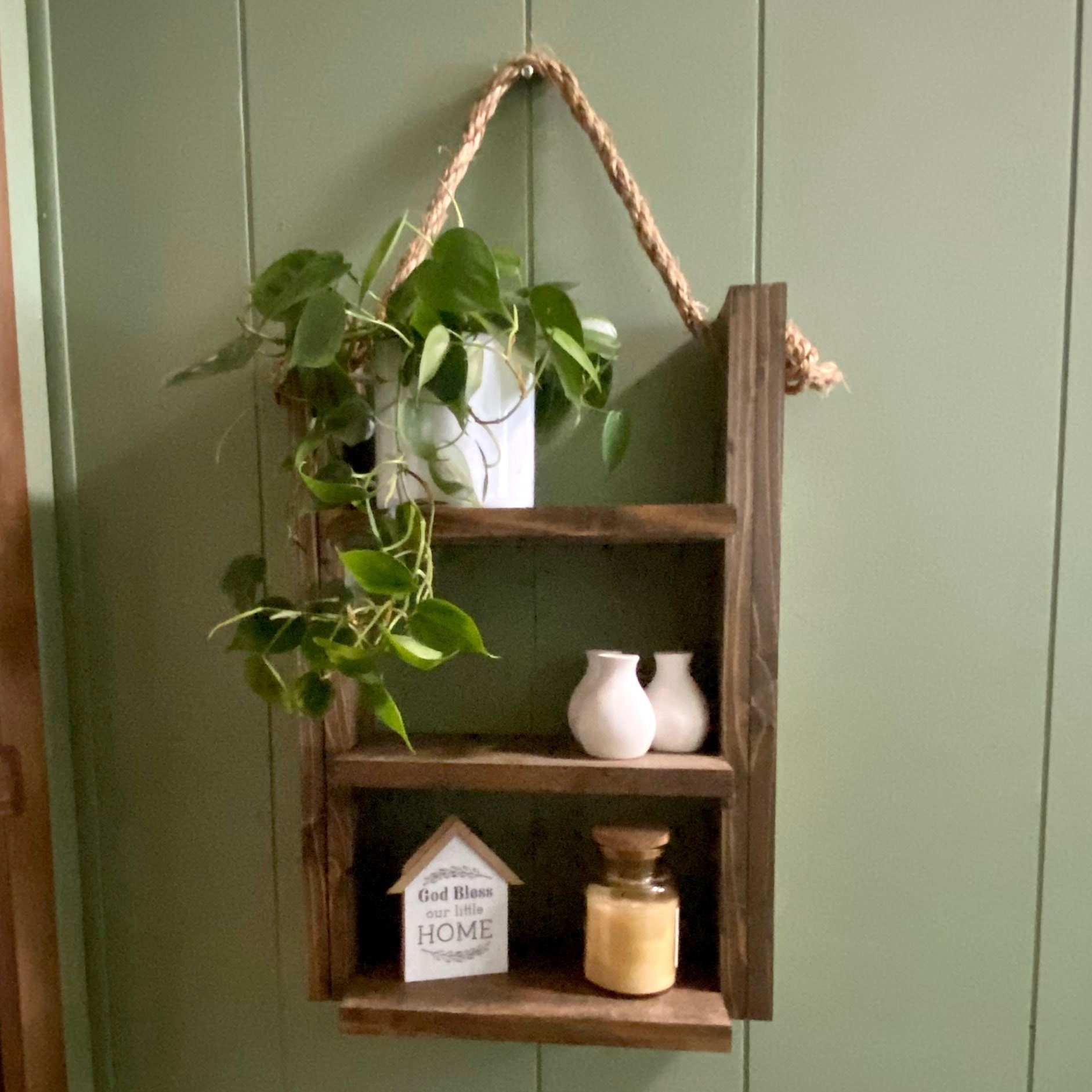 Hanging Shelf/bathroom Shelf/decor Shelf/3 Tiered Shelf/ladder Shelf - Etsy