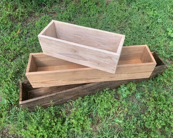 Cedar Window Box/Cedar Planter Box/Cedar Flower Box/Garden Planter Box/Natural Outdoor Garden Decor/Herb Planter/Rot Resistant/Landscape