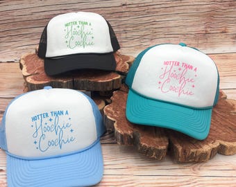 Hoochie Coochie Trucker Hat, Funny Retro Western Mesh Hat