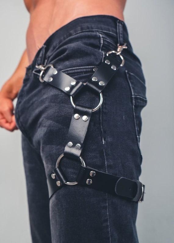 Mens harness stylish fashion Leg Harness – Leather Adults
