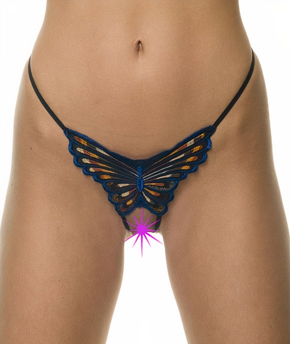 Butterfly G String-lingerie Crotchless Open Crotch Panties , Ouvert Lingerie,  Open Back Panties Crotchless Lingerie Open Crocth Lingerie Set -  Norway