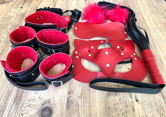 Noir 7 pièces - Kits BDSM de Jouets Sexuels pour Adulte Ensemble