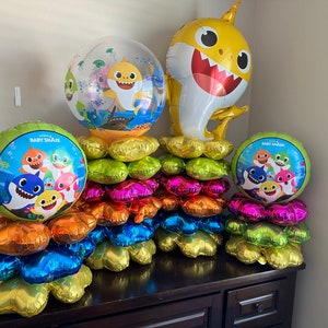 Ultimate baby shark birthday balloon bunches decor kit