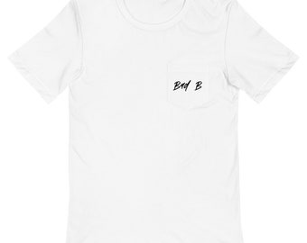 Womens Bad B Pocket T-Shirt, Womens Pocket Tee, Bad B T-shirt, Cute Pocket Tee, Womens Pocket Shirt, Boyfriend Tee