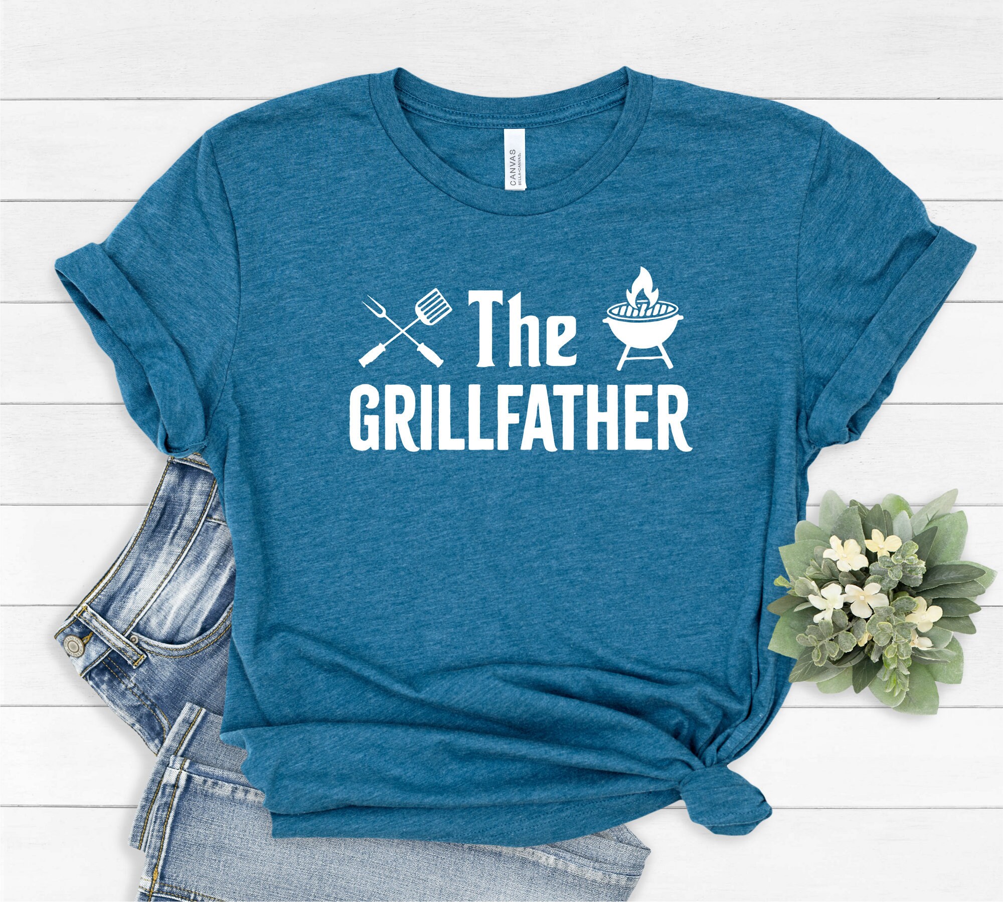 The GRILL FATHER Shirt Grill Lover TShirt Father Shirt Etsy
