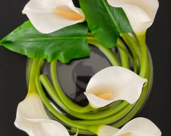 White Touch Design White Calla lilies Centerpiece