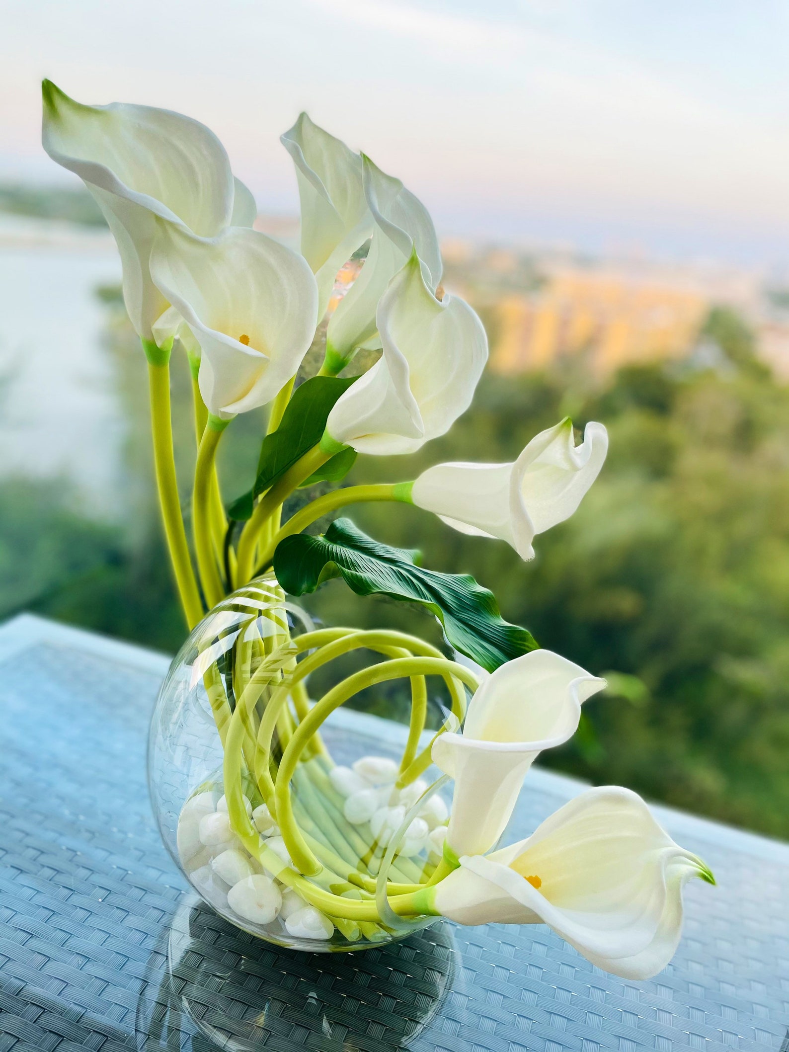 Crosswinds Vase Calla Lily/lilies Centerpiece Etsy