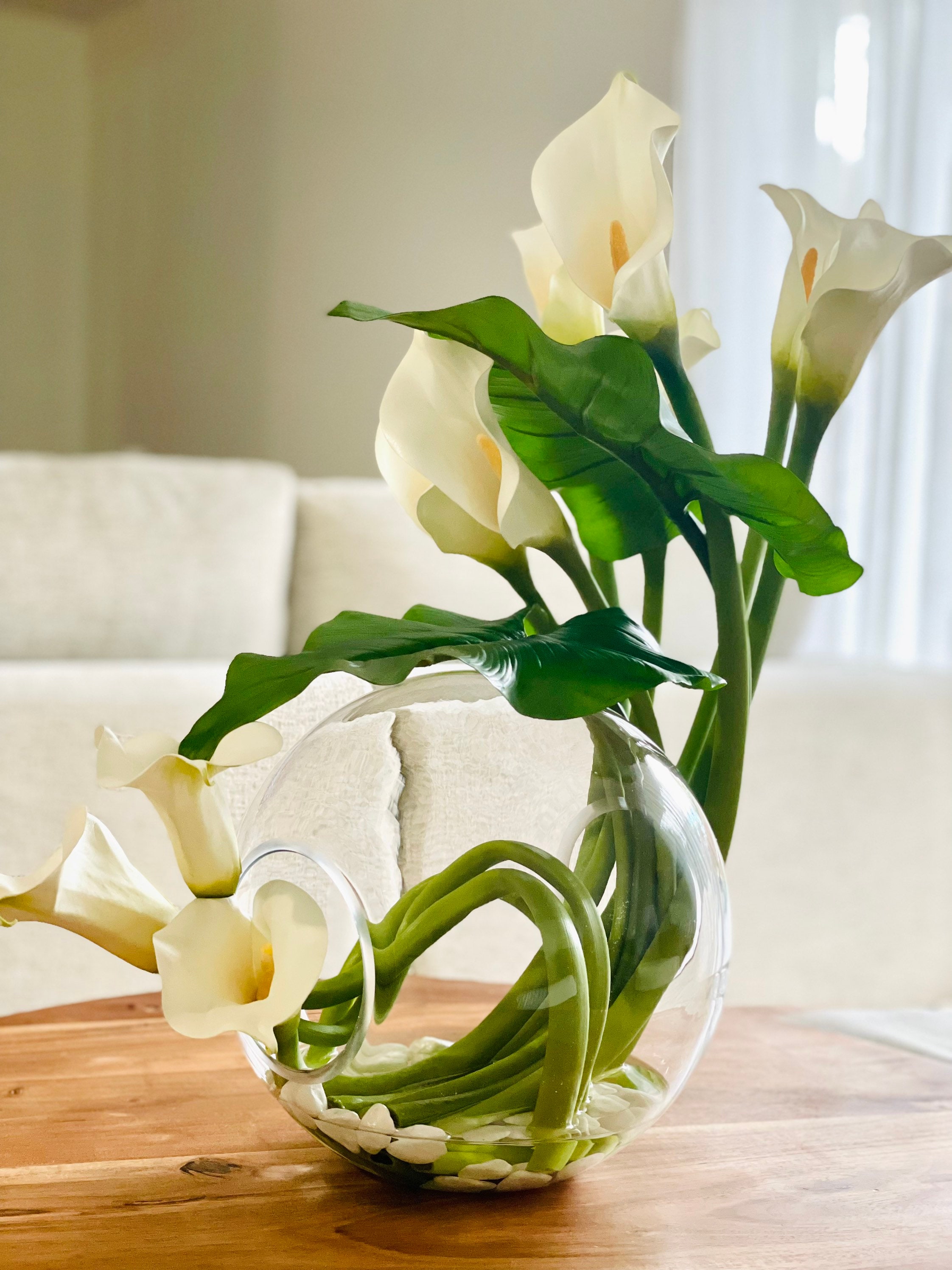 Crosswinds Vase, Calla Lily/lilies Centerpiece - Etsy