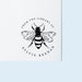 From the Library Of Stamp - Bumble Bee, Custom Ex Libris Book Stamp, Bookworm Gift, Mounted Rubber Stamp, Self-Inking Custom Bee Stamp 