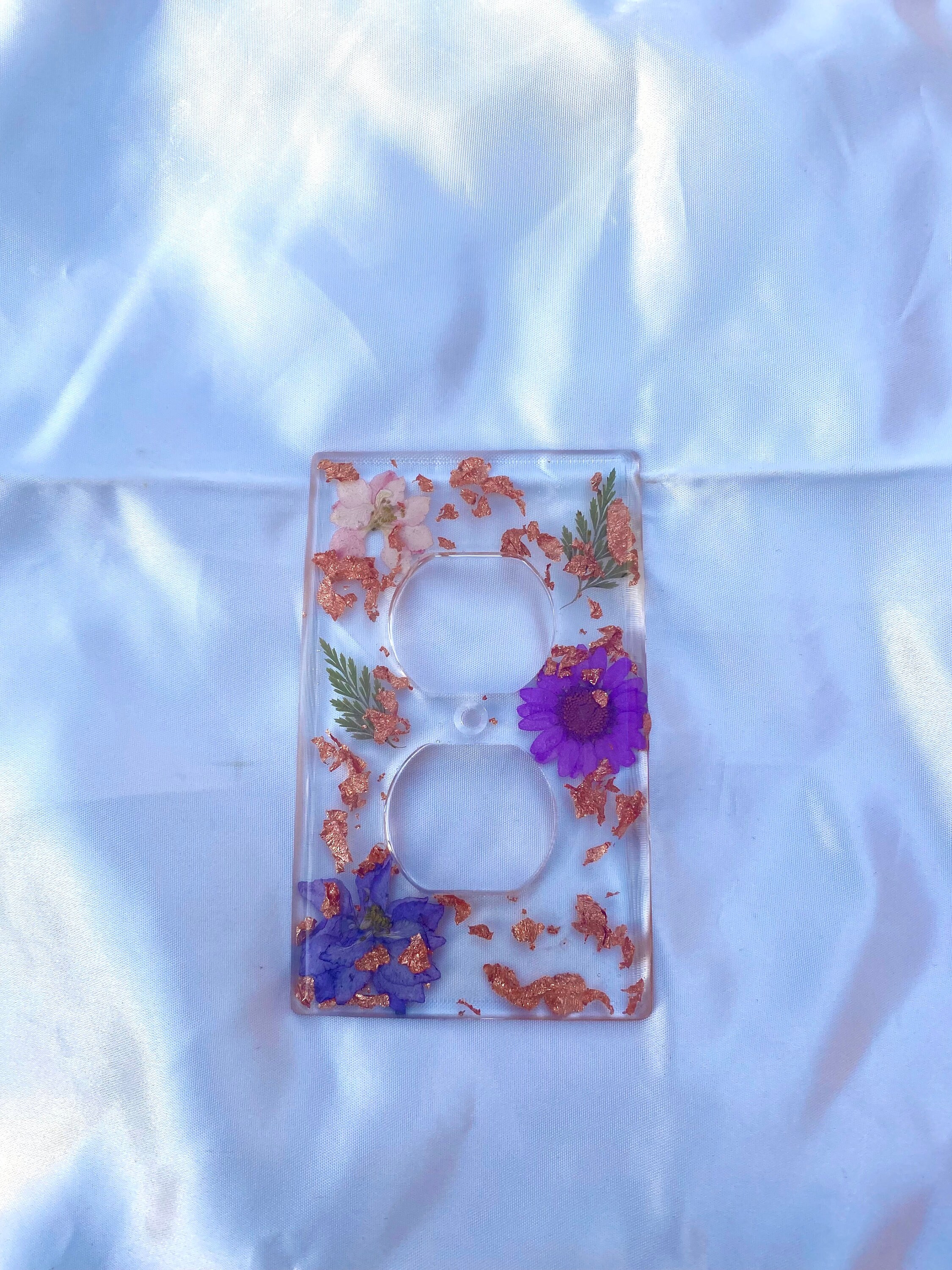 Resin Plug Switch Cover Boho Floral Decorative Switchplate Etsy