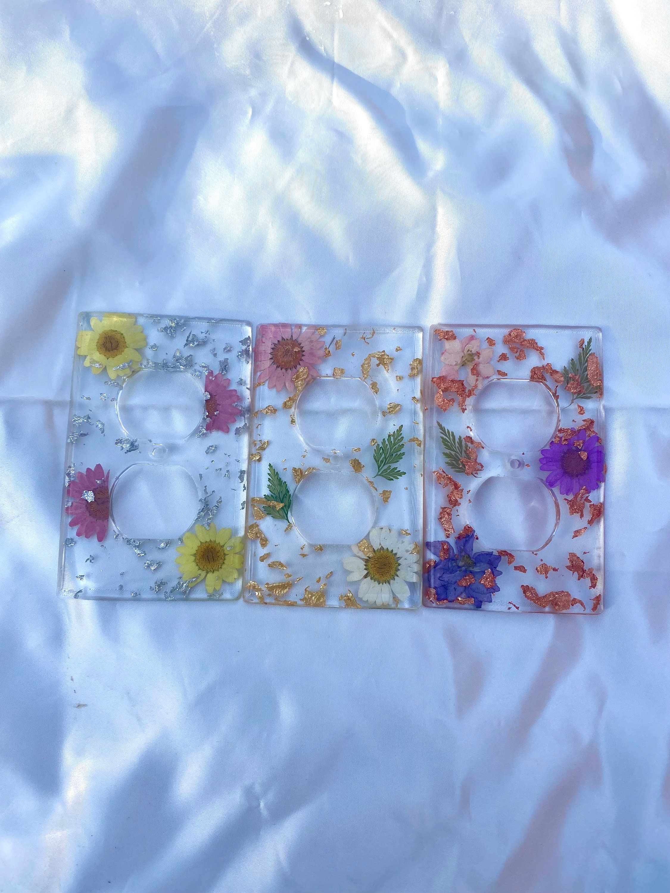 Resin Plug Switch Cover Boho Floral Decorative Switchplate Etsy