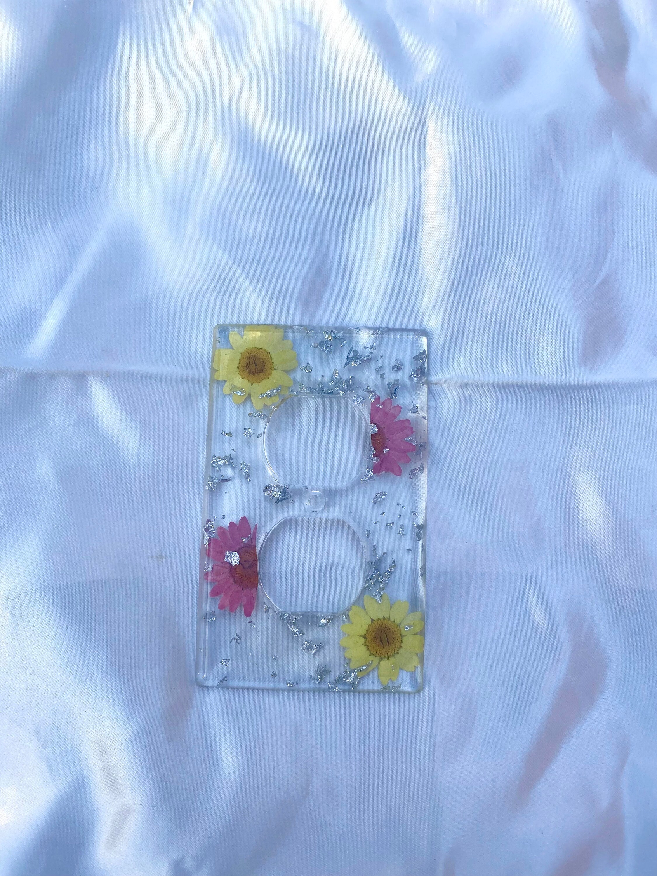 Resin Plug Switch Cover Boho Floral Decorative Switchplate Etsy