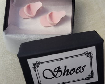 Doll Shoes MULES Heels in Custom Made Shoe Box Fits Reproduction Vintage and Modern Barbie SHIPPING 4 dollars additional items ship FREE