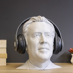 Support pour casque Nicholas Cage | Décor de salle de jeux | Cadeau de joueur parfait