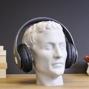 Julius Caesar Headphone Stand | Gaming Room Decor | Headphone Holder