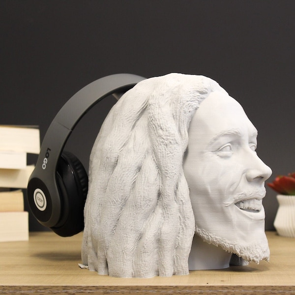 Bob Marley Kopfhörerständer | Kopfhörer Halter, Gaming Zubehör, Desktop, Bob Marley Büste