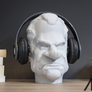 Richard Nixon Caricature Headphone Stand | Headphone Holder, Gaming Accessories, Desktop, Richard Nixon Bust