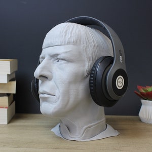 Leonard Nimoy Headphone Stand | Gaming Room Decor | Headphone Holder