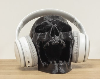 Open Mouth Skull Headphone Stand |Gaming Room Decor | Headphone Holder