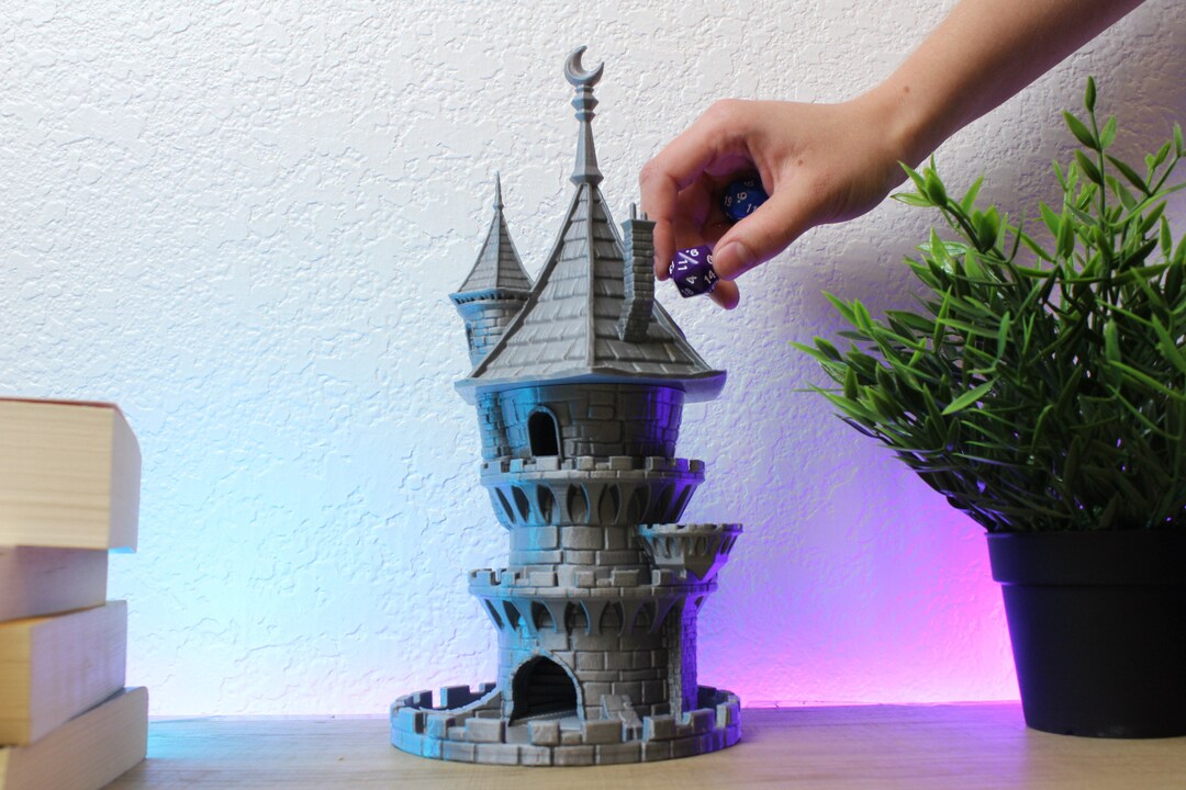 Wizard Dice Tower DND Game Piece, Dungeons and Dragons, Miniature