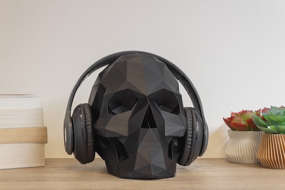 3D Totenkopf Dekoration Totenschädel Schädel Musik Capy Kopfhörer