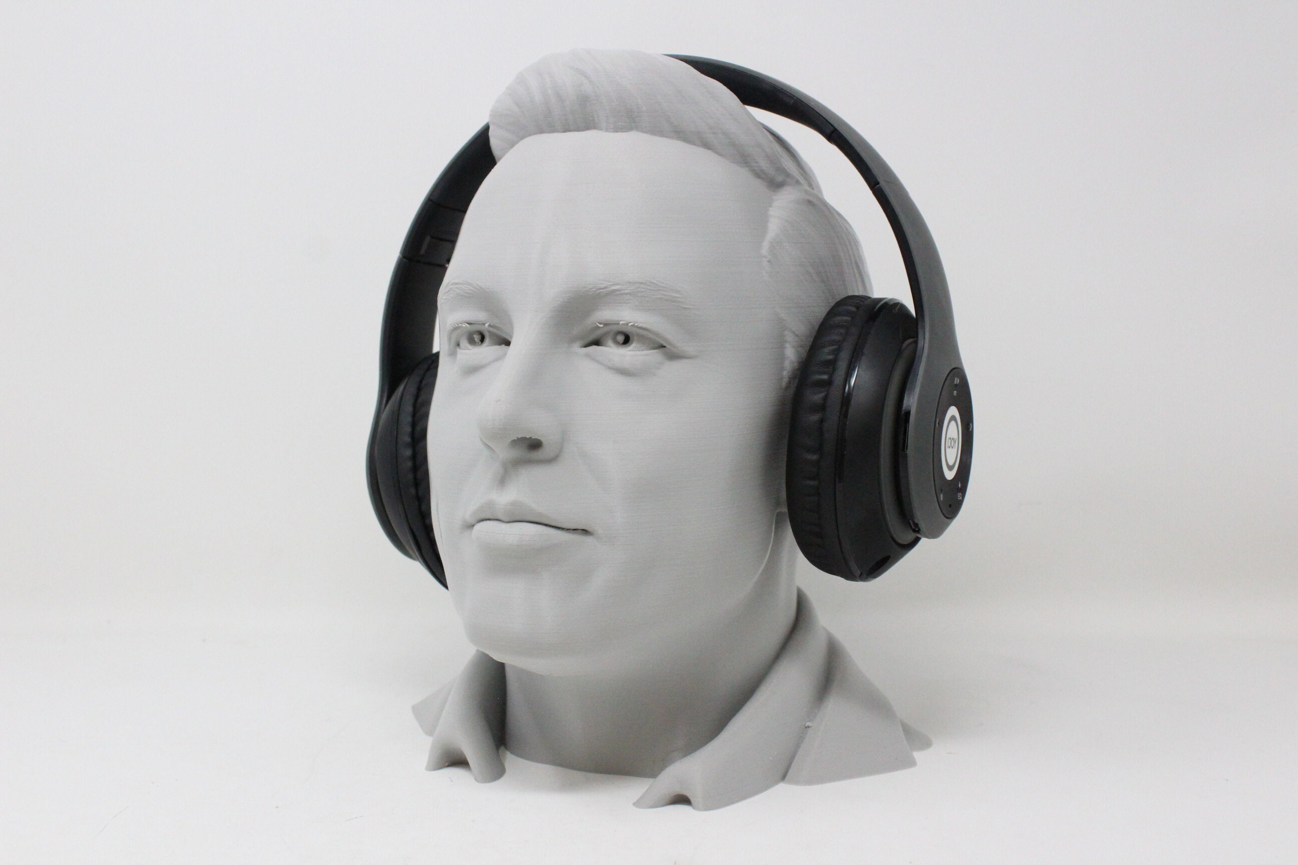 Elon Musk Headphone Stand Headphone Holder, Gaming Setup, Room Decor, Headset Stand, Bust
