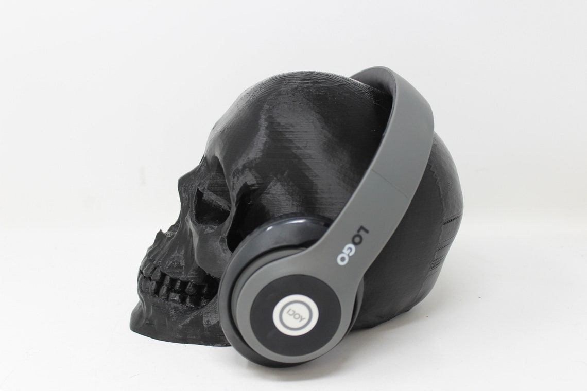 Human Skull Headphone Stand Etsy