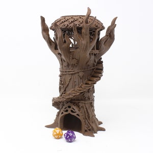 Tree House Dice Tower | DND Game Piece, Dungeons and Dragons, Miniature, Table Top Gaming,