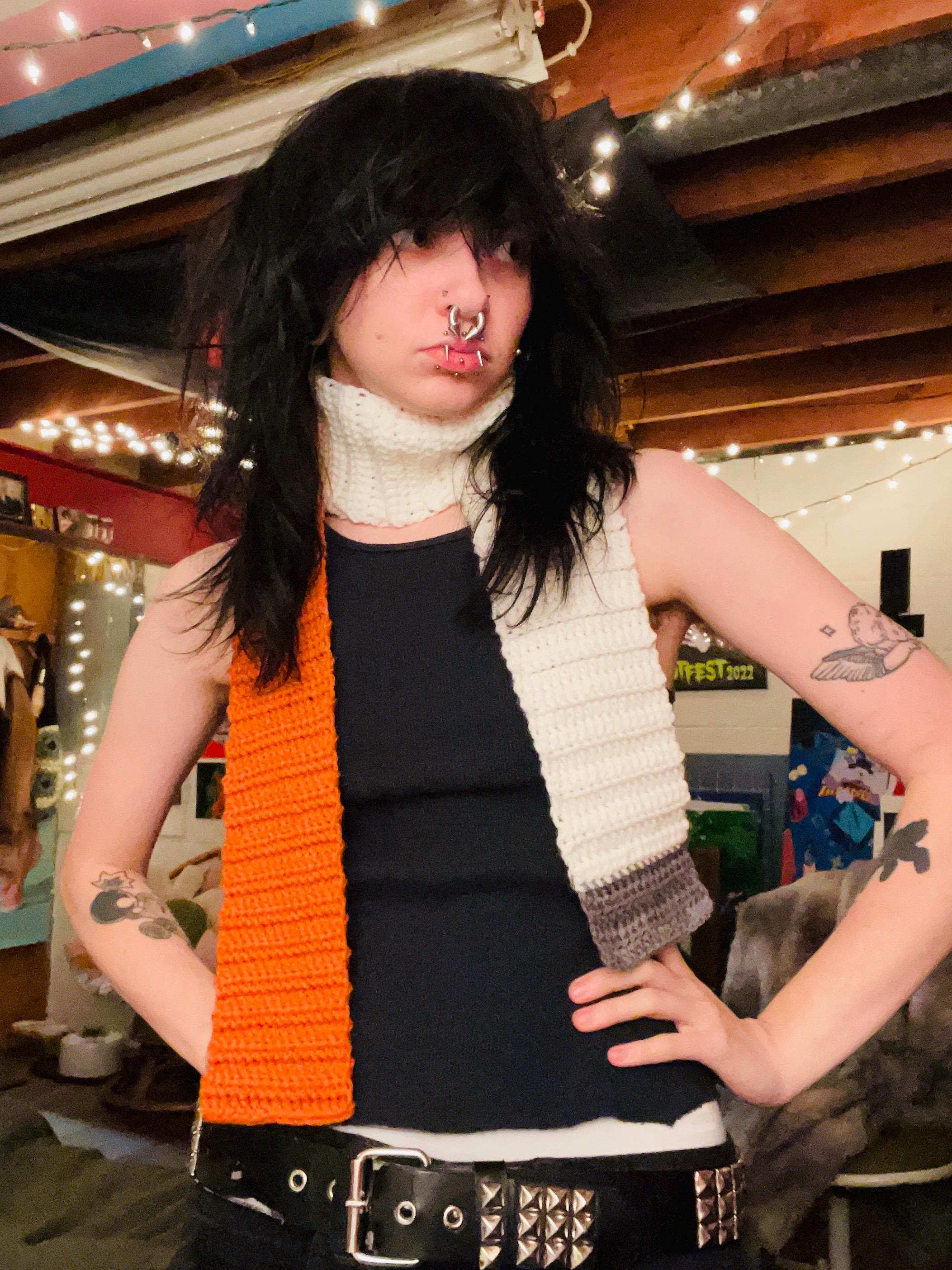 cigarette scarf Cig Scarf- Crochet