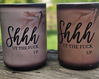 Mug à café aux couleurs changeantes, Shhh Ut the F__ Up, Humour adulte, 15 oz