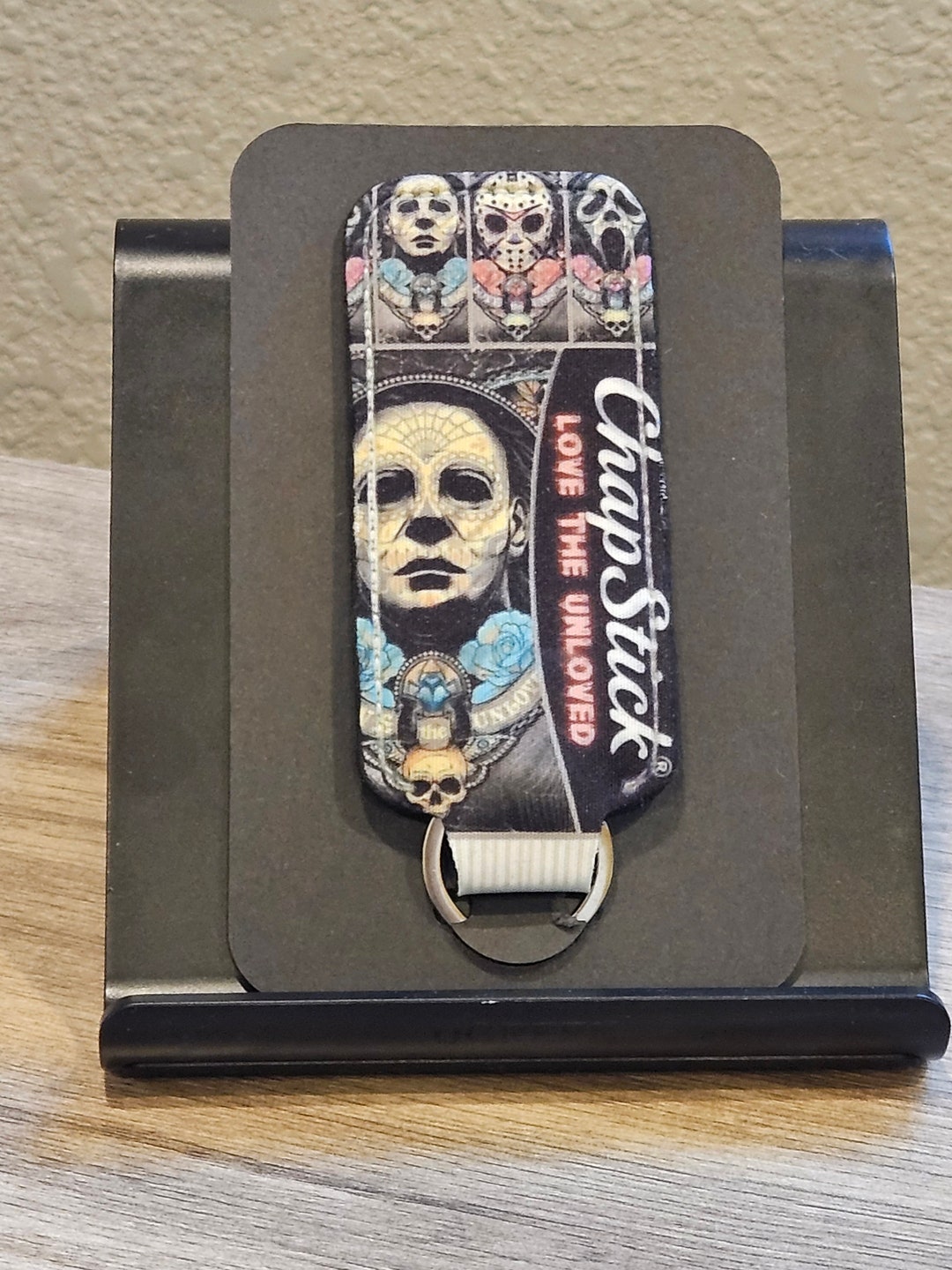 Halloween Chapstick Holder, Key Chains, Key Ring, Halloween, Chapstick