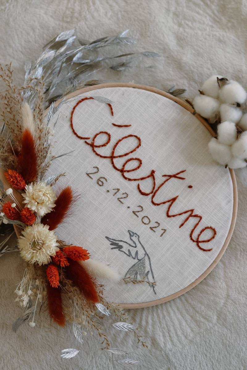 Tambour Brodé Fleuri