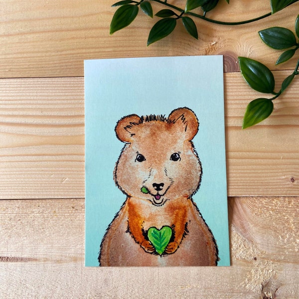 Postkarte Glückliches Quokka, Australien