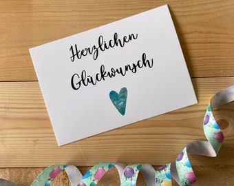 Postkarte Herzlichen Glückwunsch, Geburtstag