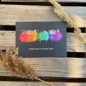 Postkarte Graue Stunden, Aufmunterung