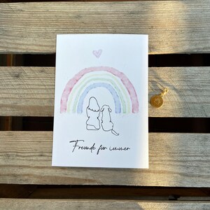 Postkarte Freunde für immer, beste Freunde