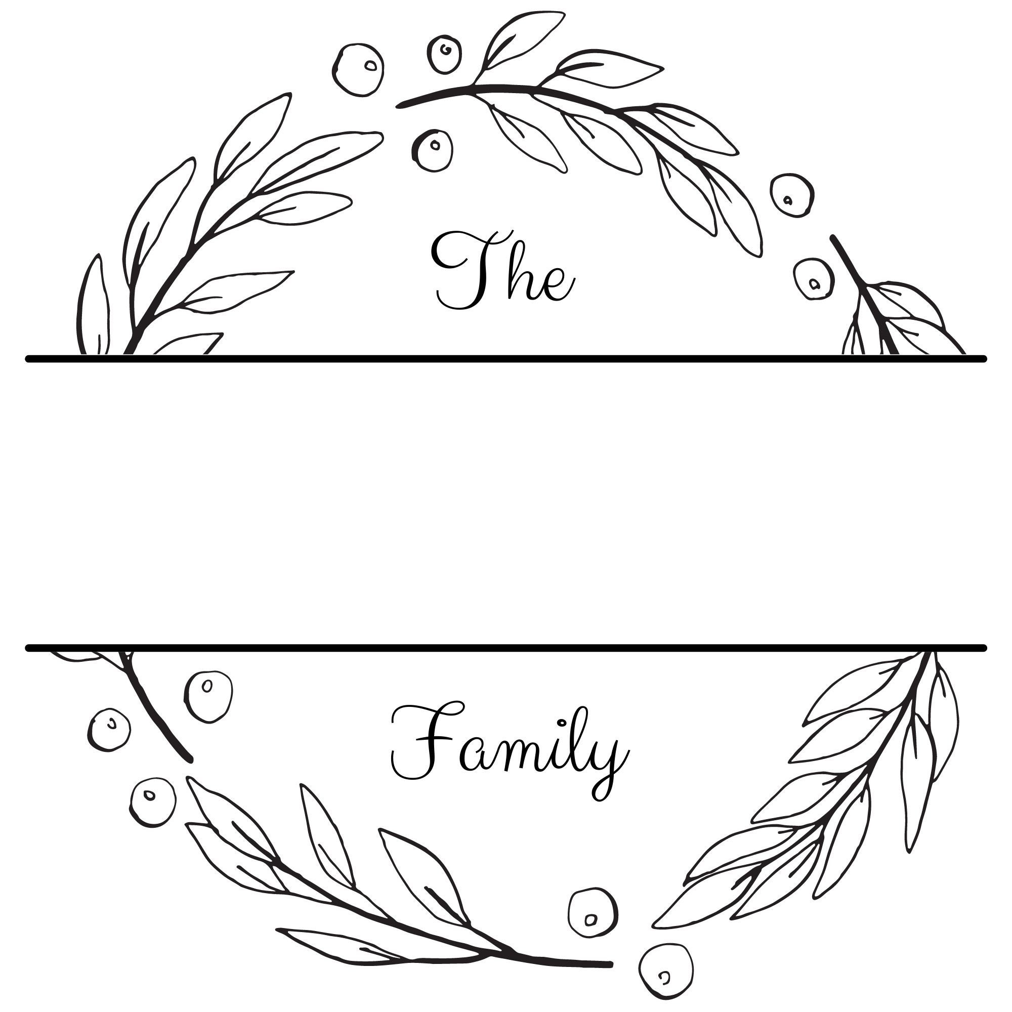Family Sign PNG JPEG and PDF Files | Etsy