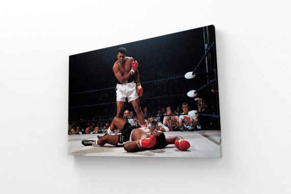 Muhammad Ali vs Sonny Liston Famous Knockout Canvas / Sports Canvas / Boxing Art / Art Print / Wall Art / Ready To Hang Canvas