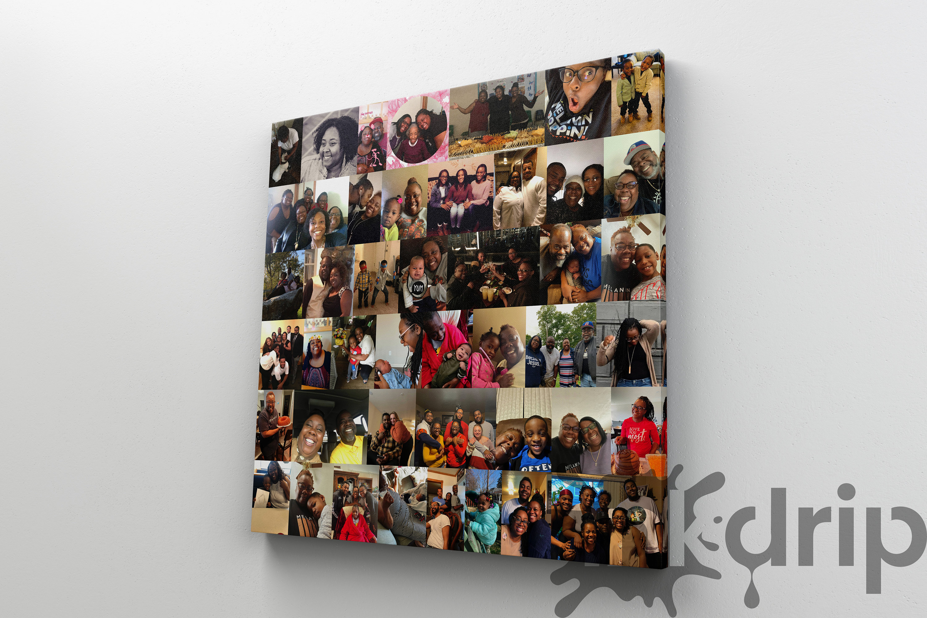 Personalized Collage Canvas Custom Photo Canvas Montage Framed