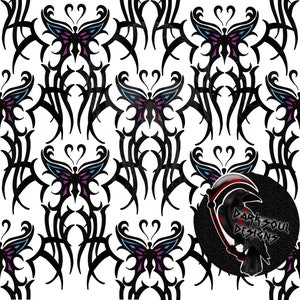 Seamless pattern seamless tribal butterfly y2k  digital download