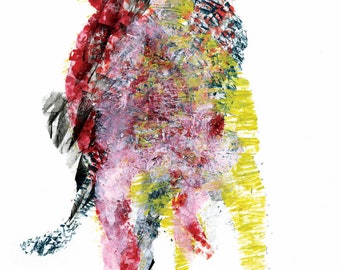 Shadow Figure “Don’t Try To Touch Me” Monotype