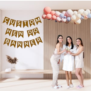 GRANDES decoraciones personalizadas personalizadas para fiestas hechas a mano con banderines personalizados