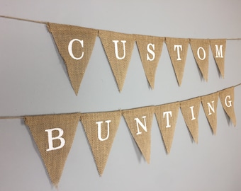 Personalised Custom Bunting Handmade Party Decorations Customised
